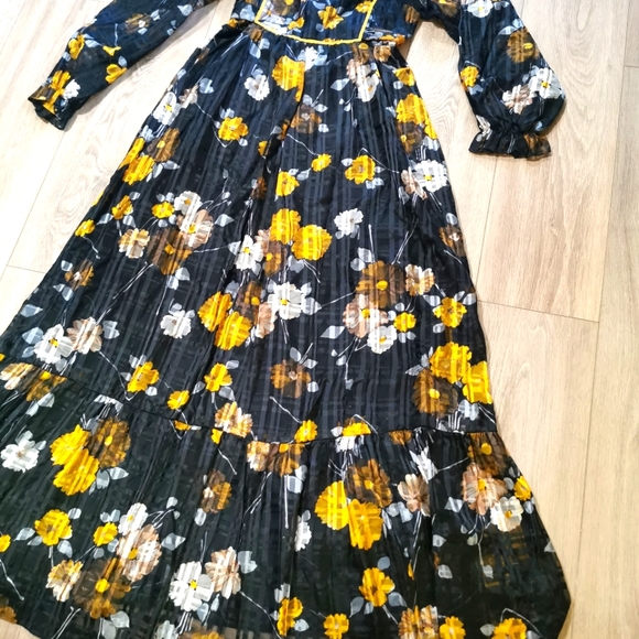 Vintage Pantel Montreal Dress -60's early 70's Dress - Vintage Floral Print Maxi - Picture 7 of 7